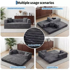 80.7 καναπές-κρεβάτι 5-σε-1 Convertible Sleeper - Κοτλέ, 1200 lbs, Χωρίς συναρμολόγηση