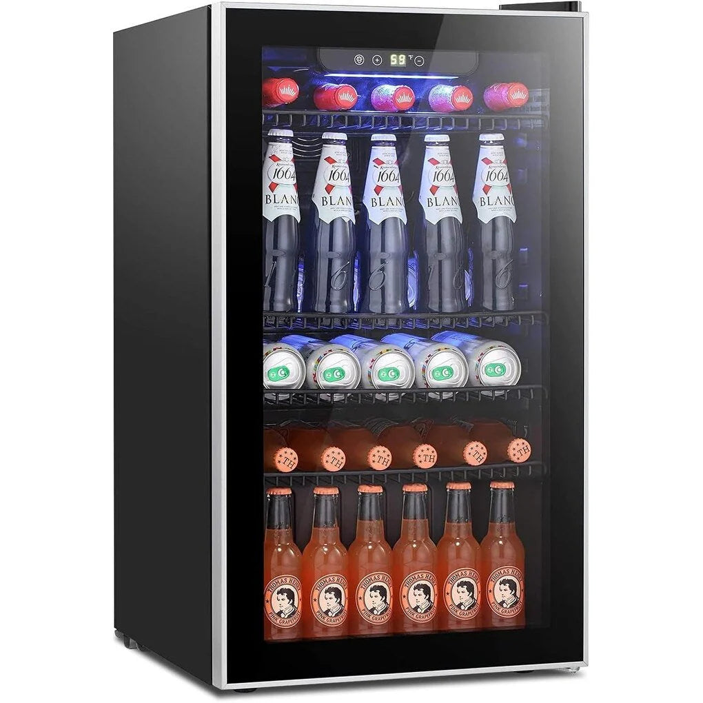 Frigorifero refrigeratore per bevande - mini frigorifero da 120 lattine con porta in vetro