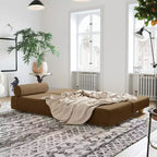 Päivävuode / ulosvedettävä queen-size-vuodesohva – mikrosametti