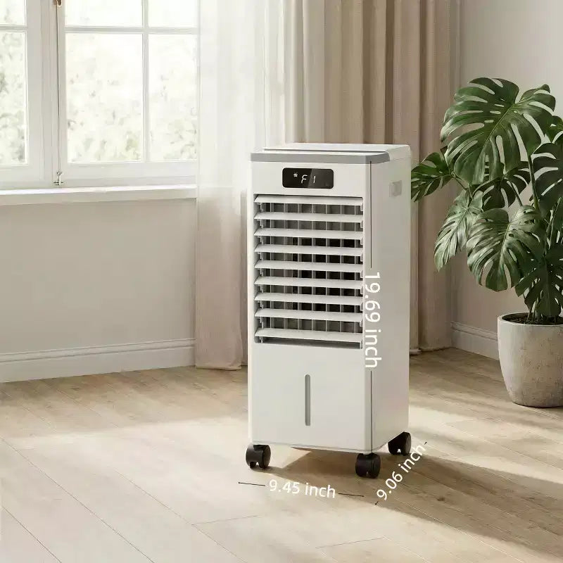 Refroidisseur d’air évaporatif portable de 7 l avec télécommande, 3 vitesses, minuterie et ventilateur oscillant pour le bureau à domicile