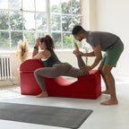 Chaise longue convertibile Avana Kami / poltrona per yoga e massaggi - pouf 2-in-1 con poltrona lounge da yoga ripiegabile estraibile nascosta, microvelluto - N/A