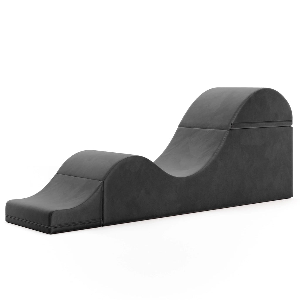 Chaise longue convertibile Avana Kami / poltrona per yoga e massaggi - pouf 2-in-1 con poltrona lounge da yoga ripiegabile estraibile nascosta, microvelluto - N/A