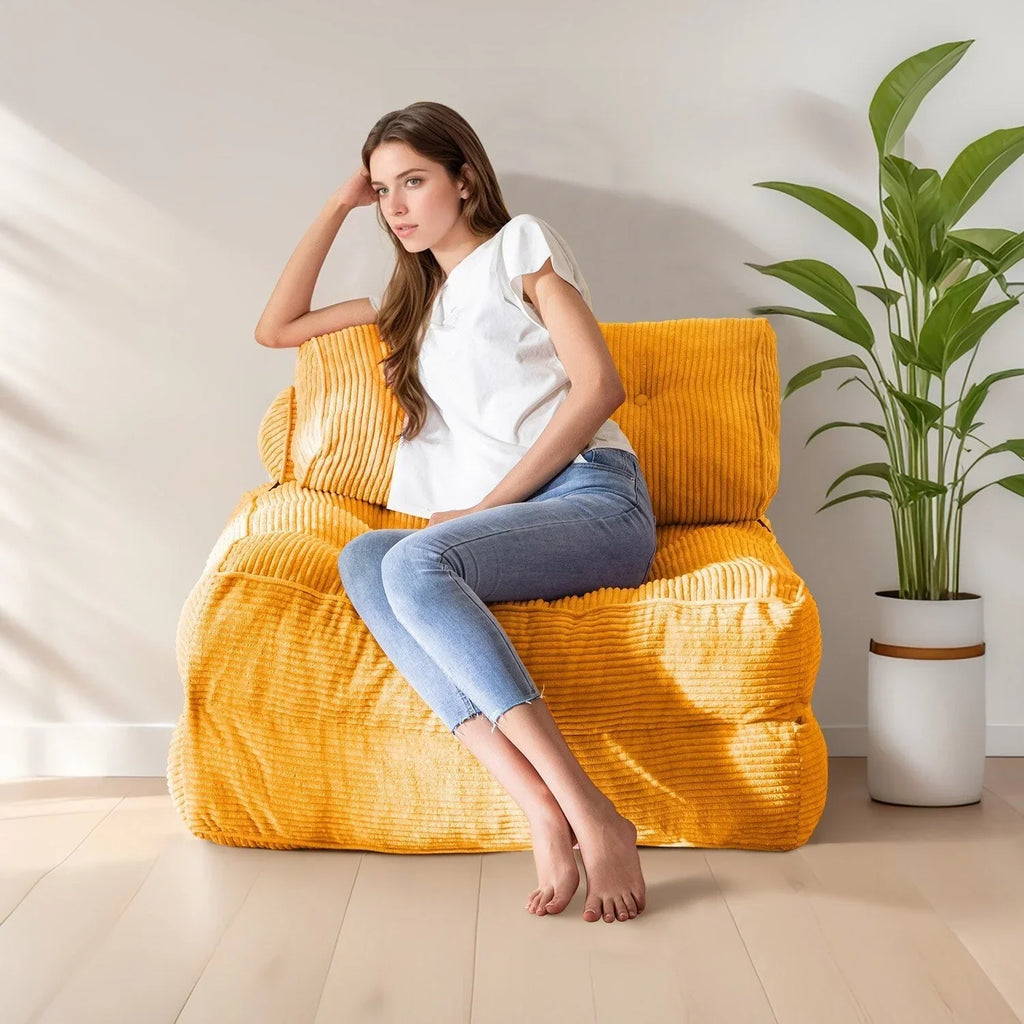 8 Cord-Sofa zum Zusammenklappen, Schlafsofa, Einzel