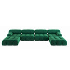 138' umbaubares modulares Ecksofa, U-förmige minimalistische Samtsofas