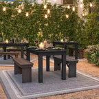 Mesa de comedor rústica Flash Furniture de pino macizo, rectangular, de 46 x 30