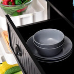 Dispensa da cucina da 72 pollici, mobile tradizionale indipendente con 4 ante e 3 ripiani regolabili, ampio cassetto centrale