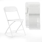 10er-Pack Kunststoff-Klappstühle mit einer Tragfähigkeit von 350 lb für Veranstaltungen, Büro, Hochzeiten, Partys, Picknicks und Küche