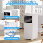 Tragbare Klimaanlage mit 8K BTU – 3-in-1-Kühlung, Entfeuchtung und Ventilator für 350 sq ft mit Schlafmodus und 1 Jahr Garantie