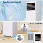 Tragbare Klimaanlage mit 8K BTU – 3-in-1-Kühlung, Entfeuchtung und Ventilator für 350 sq ft mit Schlafmodus und 1 Jahr Garantie