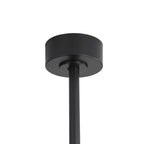 Ventilatore da soffitto nero da 65 pollici con 8 pale, LED, luce e telecomando