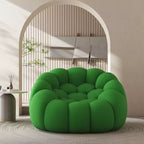 Canapé de sol bulle de 119 cm avec design incurvé, fauteuil poire 3D pour salon, vert