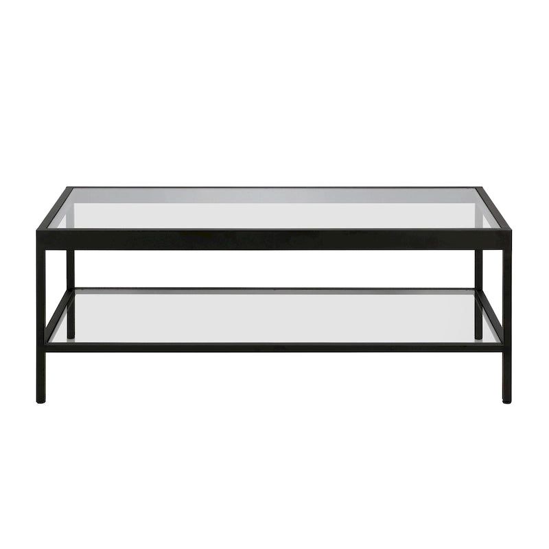 Mesa de centro Alexis de metal y vidrio