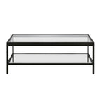 Mesa de centro Alexis de metal y vidrio