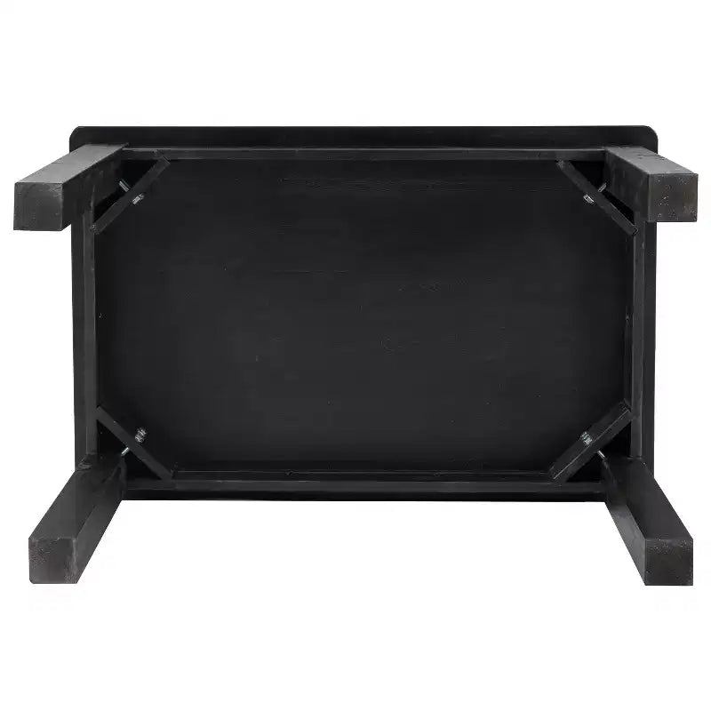 Mesa de comedor rústica Flash Furniture de pino macizo, rectangular, de 46 x 30