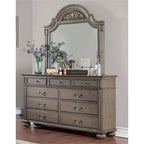Vame traditionelles 2-teiliges Set aus Kommode mit 9 Schubladen und Spiegel von Furniture of America