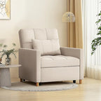 AECOJOY 3-in-1-Schlafsofa-Sessel mit Kissen und verstellbarer Rückenlehne