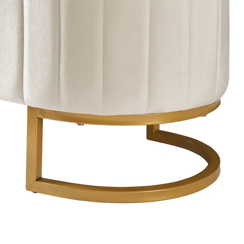 Set da camera da letto in 2 pezzi, letto a piattaforma matrimoniale LED con pouf contenitore