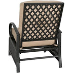 Verstellbarer Relaxsessel für die Terrasse, Lounge-Sofa mit Kissen - 38 (T) x 26.5 (B) x 38.5 (H) ZOLL