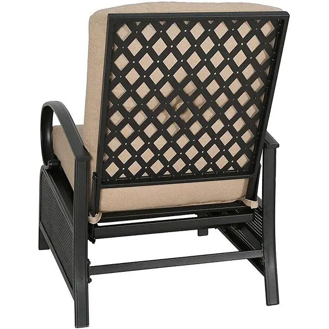Verstellbarer Relaxsessel für die Terrasse, Lounge-Sofa mit Kissen - 38 (T) x 26.5 (B) x 38.5 (H) ZOLL