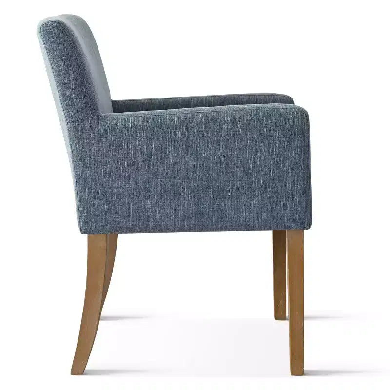 6er-Set gepolsterte Esszimmerstühle mit Armlehnen, moderne Leinen-Sessel mit Holzbeinen, Akzentstühle für Esszimmer und Wohnzimmer – Panipeachy