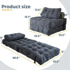 8 Cord-Sofa zum Zusammenklappen, Schlafsofa, Einzel