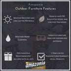 Juego de comedor extensible para patio de 13 piezas Amazonia Teak Sessa - 13 piezas