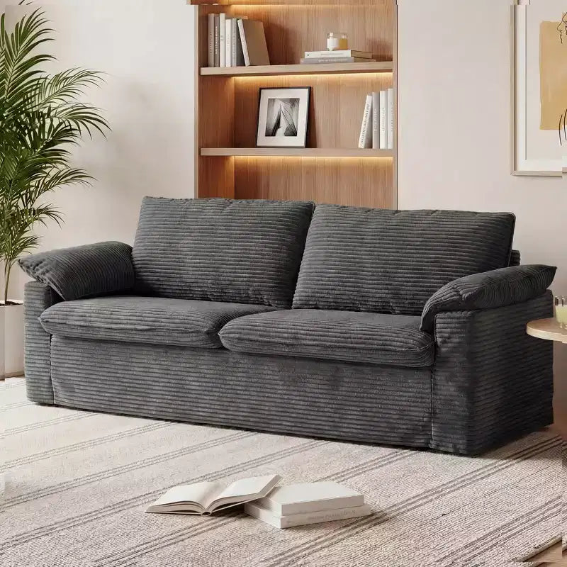 Dwuosobowa sofa Dyonery 86 Cloud, głębokie siedzisko, szerokie podłokietniki z poduszkami, solidna rama, przewiewna ergonomiczna konstrukcja