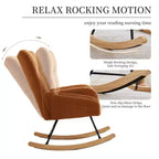 Mecedora para bebé, sillón balancín deslizante para lactancia para la sala de estar, cómodos sillones decorativos para dormitorio, sillones de interior tapizados en felpa tipo teddy