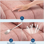 Massagestoel met warmtefunctie - 360° draaibare schommelstoel, extra brede eenpersoonsbank met vibratie, USB en opbergvakken voor woonkamer/slaapkamer