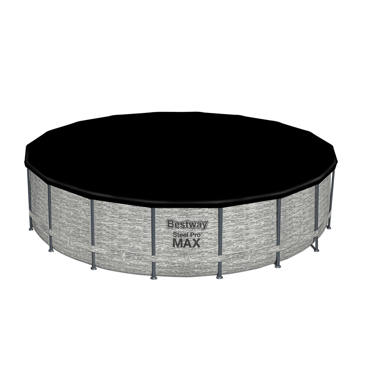 Piscina circolare fuori terra Bestway Steel Pro MAX in acciaio con pompa e copertura