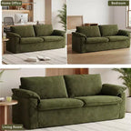 Dwuosobowa sofa Dyonery 86 Cloud, głębokie siedzisko, szerokie podłokietniki z poduszkami, solidna rama, przewiewna ergonomiczna konstrukcja