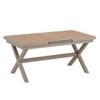 7-teiliges ausziehbares Esszimmer-Set mit ausziehbarem Tisch und 6 Armlehnstühlen