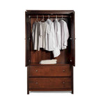Armario de madera maciza de 2 puertas - 41x72x22