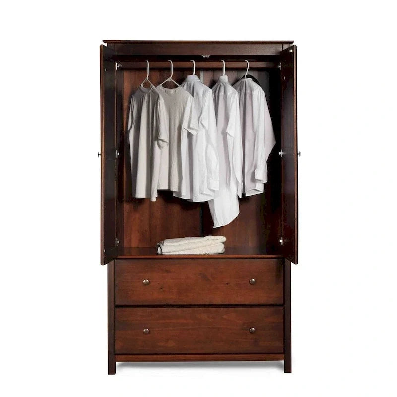 Armario de madera maciza de 2 puertas - 41x72x22