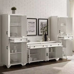 3-teiliges Tara-Sideboard- und Vorratsschrank-Set im Used-Look – Crosley