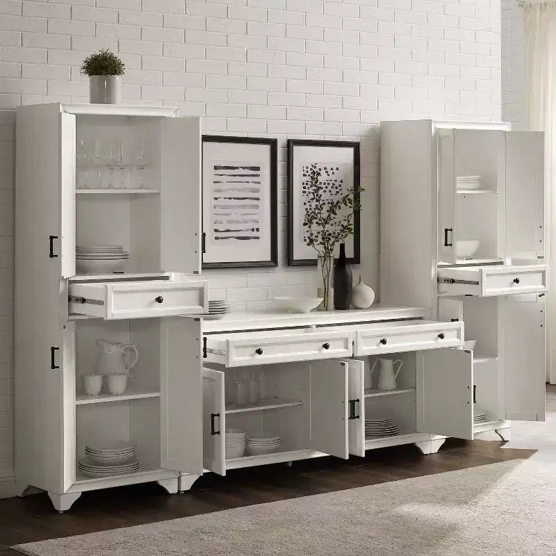 Set da 3 pezzi Tara di credenza e dispensa effetto usurato - Crosley