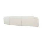 Sofá seccional curvo moderno de 140 pulgadas con chaise longue, conjunto de 3 piezas para la sala de estar