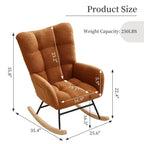 Mecedora para bebé, sillón balancín deslizante para lactancia para la sala de estar, cómodos sillones decorativos para dormitorio, sillones de interior tapizados en felpa tipo teddy