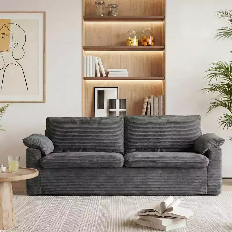Dwuosobowa sofa Dyonery 86 Cloud, głębokie siedzisko, szerokie podłokietniki z poduszkami, solidna rama, przewiewna ergonomiczna konstrukcja