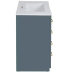 Meuble-lavabo de salle de bains de 30 po à lavabo simple, avec armoire et 3 tiroirs – noir / bleu / vert / indigo / blanc