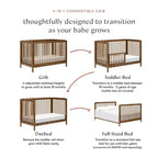 Lettino trasformabile Babyletto Swell 4-in-1 con kit di conversione in letto per bambini