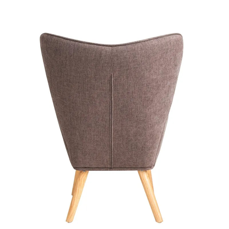Poltrona d'accento con pouf, set di poltrona e pouf per il soggiorno, comoda poltroncina con braccioli per la camera da letto, rivestimento in tessuto a拼接 creativo