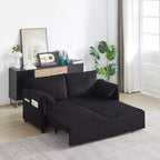 Divano letto in velluto a coste convertibile 3-in-1 da 64,5 con letto estraibile