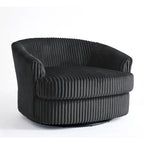 Set di 2 poltrone girevoli a conchiglia oversize da 43 W in morbido velluto a coste con cuscini
