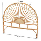 Testiera del letto in rattan naturale, marrone