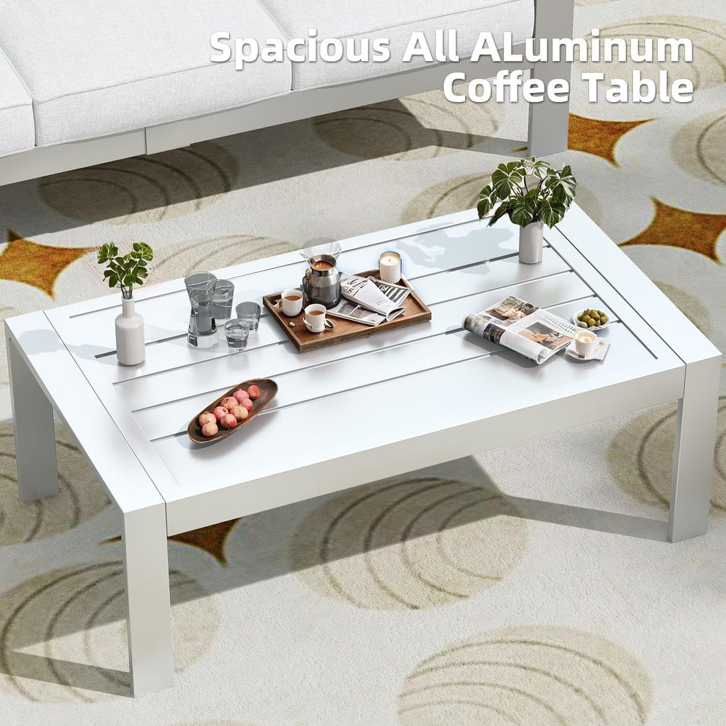 AECOJOY 7-częściowy aluminiowy zestaw mebli tarasowych do wypoczynku na świeżym powietrzu
