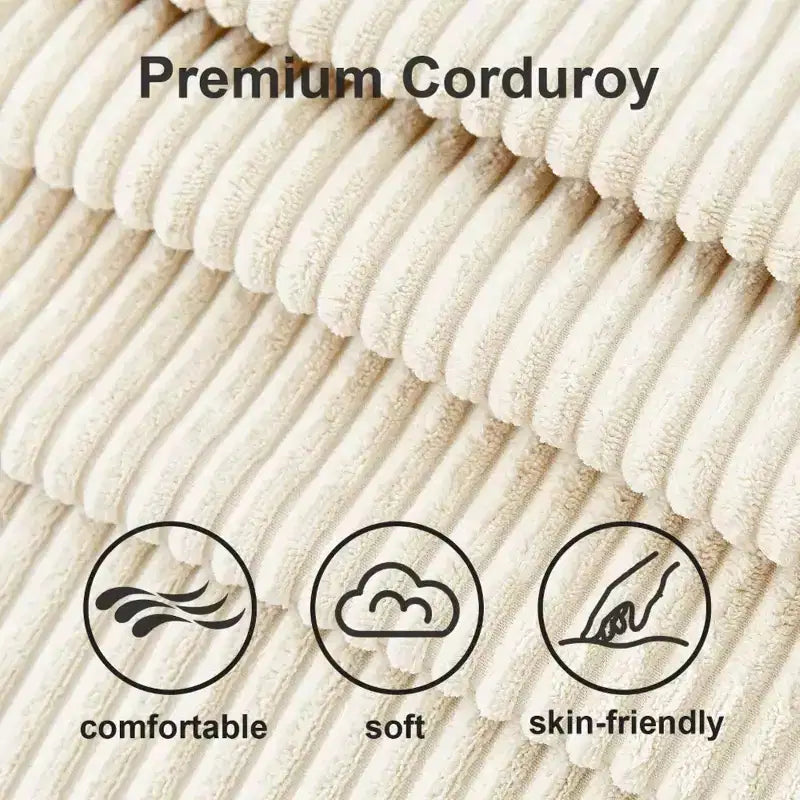 Sofá cama extraíble 2 en 1 Dyonery con chaise longue con almacenamiento, sofá seccional de pana C con puertos USB para sala de estar
