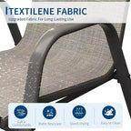 Sillas de patio, juego de 4/6 sillas de comedor apilables para exteriores, ligeras y resistentes a todo tipo de clima, de textileno, con reposabrazos, para jardín y zona de piscina
