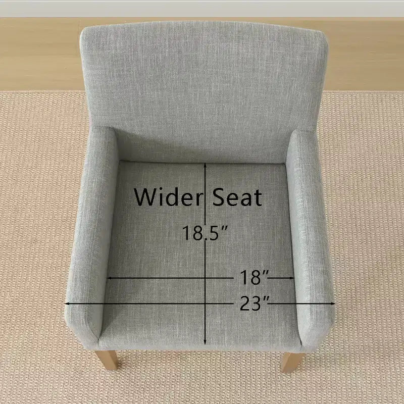 6er-Set gepolsterte Esszimmerstühle mit Armlehnen, moderne Leinen-Sessel mit Holzbeinen, Akzentstühle für Esszimmer und Wohnzimmer – Panipeachy