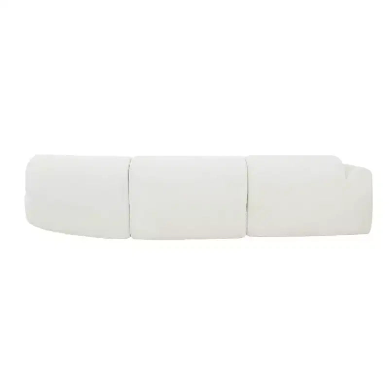 Sofá seccional curvo moderno de 140 pulgadas con chaise longue, conjunto de 3 piezas para la sala de estar